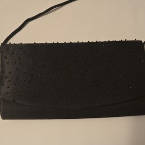 Sashs Chic Black Beaded Clutch Handmade In China.